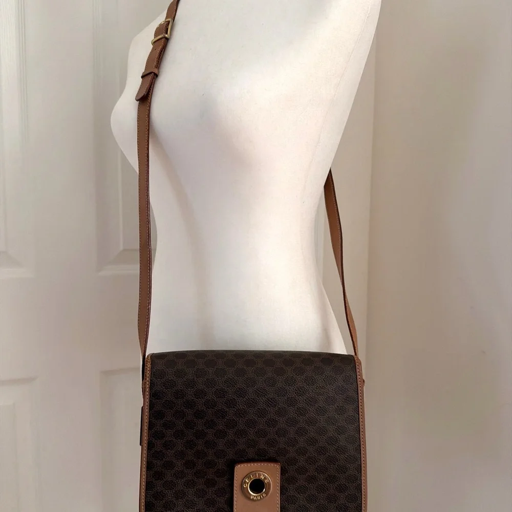 Authentic Celine Macadam M14 Flap Crossbody Bag - Picture 8 of 16